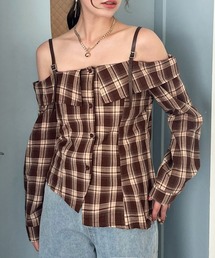 チェック柄 長袖 オフショルダー」に該当するファッション通販 - ZOZOTOWN