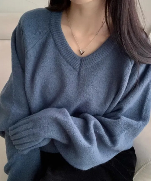 セール】Vネック ニットトップス※新色追加（ニット/セーター）｜VIVID