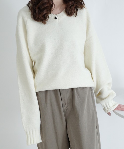 セール】Vネック ニットトップス※新色追加（ニット/セーター）｜VIVID