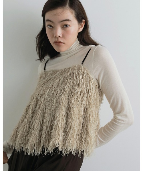 anuke アンヌーク Backopen フェザー キャミソール Backopen Feather Camisole(キャミソール)|anuke(アンヌーク