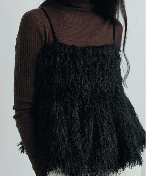 anuke アンヌーク Backopen フェザー キャミソール Backopen Feather Camisole（キャミソール）｜anuke（アンヌーク