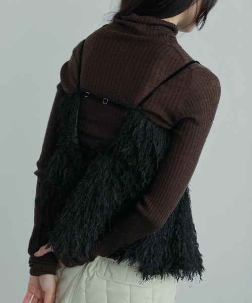 Backopen Feather Camisole（キャミソール）｜anuke（アンヌーク