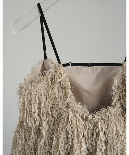 Backopen Feather Camisole（キャミソール）｜anuke（アンヌーク