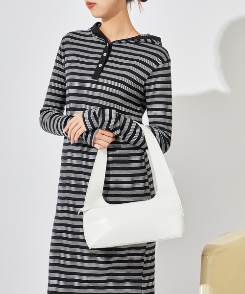 MILLER（ミラー）の「R.P.miller/ミラー PANELRIB Hood OP ボーダーデザイン フード付きワンピース（ワンピース・レディース・ブルー/ブラック/レッド/ブラウン/ブラック×ホワイト・FREE）」の16枚目の写真