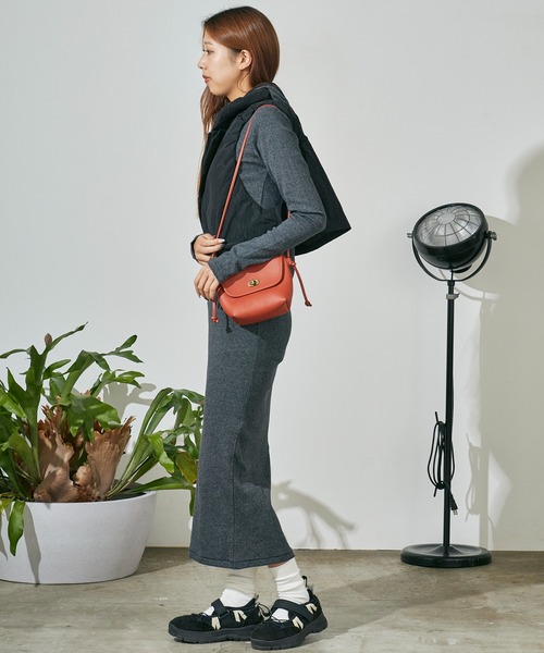 MILLER（ミラー）の「R.P.miller/ミラー PANELRIB Hood OP ボーダーデザイン フード付きワンピース（ワンピース・レディース・ブルー/ブラック/レッド/ブラウン/ブラック×ホワイト・FREE）」の12枚目の写真