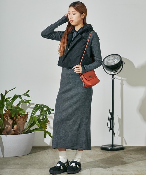 MILLER（ミラー）の「R.P.miller/ミラー PANELRIB Hood OP ボーダーデザイン フード付きワンピース（ワンピース・レディース・ブルー/ブラック/レッド/ブラウン/ブラック×ホワイト・FREE）」の14枚目の写真