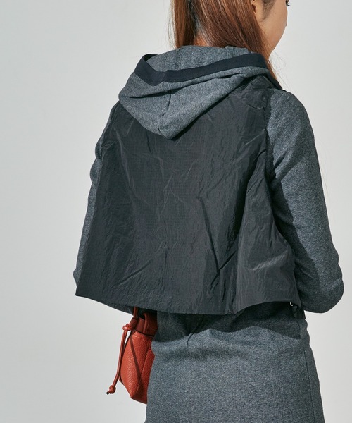 MILLER（ミラー）の「R.P.miller/ミラー PANELRIB Hood OP ボーダーデザイン フード付きワンピース（ワンピース・レディース・ブルー/ブラック/レッド/ブラウン/ブラック×ホワイト・FREE）」の9枚目の写真