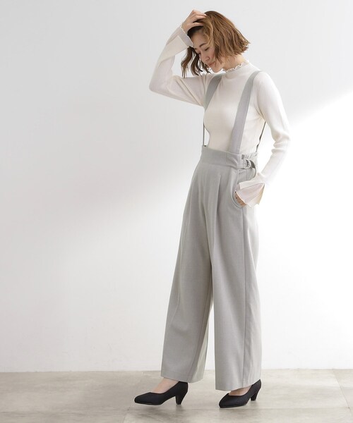 grove（グローブ）の「サス付きセンタープレスワイドパンツ（その他パンツ・レディース・ブラック/グレー/ダークブラウン・02/03/01/04/05）」の19枚目の写真