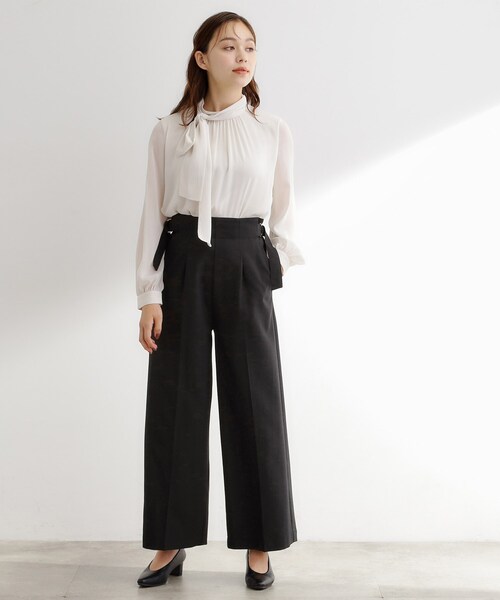 grove（グローブ）の「サス付きセンタープレスワイドパンツ（その他パンツ・レディース・ブラック/グレー/ダークブラウン・02/03/01/04/05）」の22枚目の写真