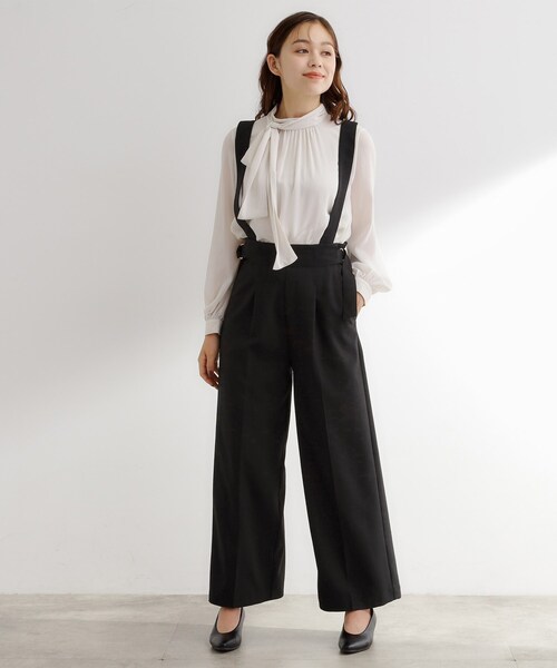 grove（グローブ）の「サス付きセンタープレスワイドパンツ（その他パンツ・レディース・ブラック/グレー/ダークブラウン・02/03/01/04/05）」の17枚目の写真