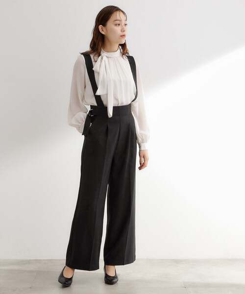 grove（グローブ）の「サス付きセンタープレスワイドパンツ（その他パンツ・レディース・ブラック/グレー/ダークブラウン・02/03/01/04/05）」の14枚目の写真