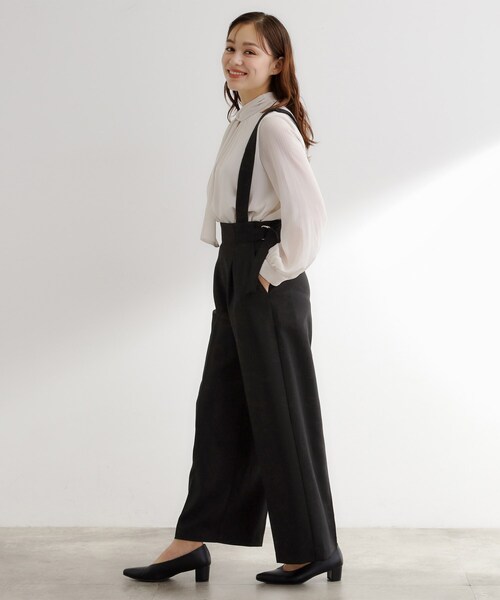 grove（グローブ）の「サス付きセンタープレスワイドパンツ（その他パンツ・レディース・ブラック/グレー/ダークブラウン・02/03/01/04/05）」の7枚目の写真