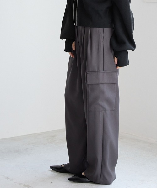 ※MomochMARK&LONA パンツ nude:masahiko maruyama - Patched Drop-Crotch 2Tuck Pants