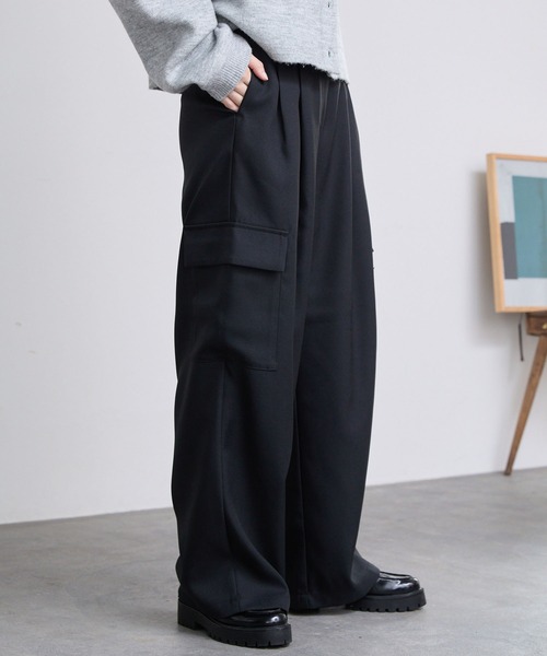 ※MomochMARK&LONA パンツ nude:masahiko maruyama - Patched Drop-Crotch 2Tuck Pants