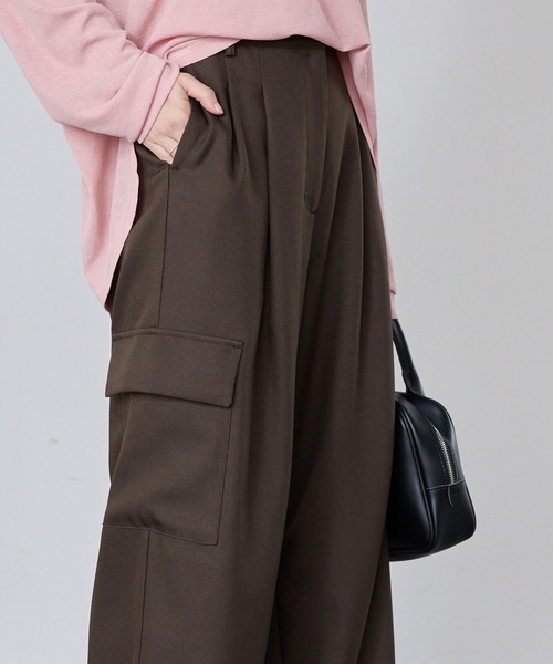 2タック ワイドカーゴ スラックスパンツ MONO-MART│MONO-MART