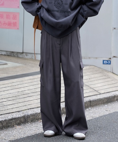 2タック ワイドカーゴ タックスラックスパンツ MONO-MART│MONO-MART