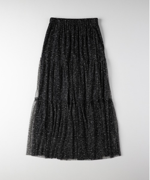 Right-on（ライトオン）の「【HONEYSUCKLE ROSE】レオパード柄チュールスカート（スカート・レディース・ダークグレー/ブラウン・L/M）」の3枚目の写真