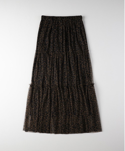 Right-on（ライトオン）の「【HONEYSUCKLE ROSE】レオパード柄チュールスカート（スカート・レディース・ダークグレー/ブラウン・L/M）」の4枚目の写真