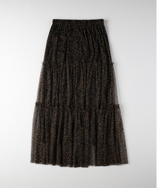 Right-on（ライトオン）の「【HONEYSUCKLE ROSE】レオパード柄チュールスカート（スカート・レディース・ダークグレー/ブラウン・L/M）」の5枚目の写真