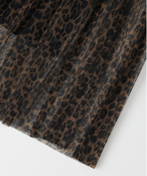 Right-on（ライトオン）の「【HONEYSUCKLE ROSE】レオパード柄チュールスカート（スカート・レディース・ダークグレー/ブラウン・L/M）」の9枚目の写真