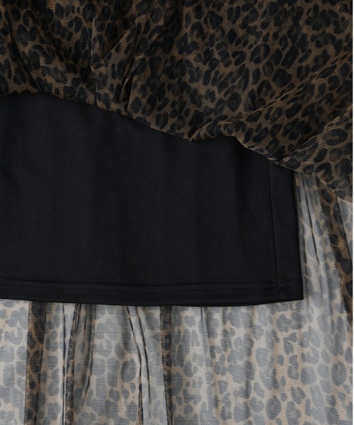 Right-on（ライトオン）の「【HONEYSUCKLE ROSE】レオパード柄チュールスカート（スカート・レディース・ダークグレー/ブラウン・L/M）」の10枚目の写真