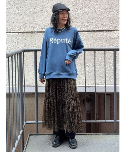 Right-on（ライトオン）の「【HONEYSUCKLE ROSE】レオパード柄チュールスカート（スカート・レディース・ダークグレー/ブラウン・L/M）」の12枚目の写真