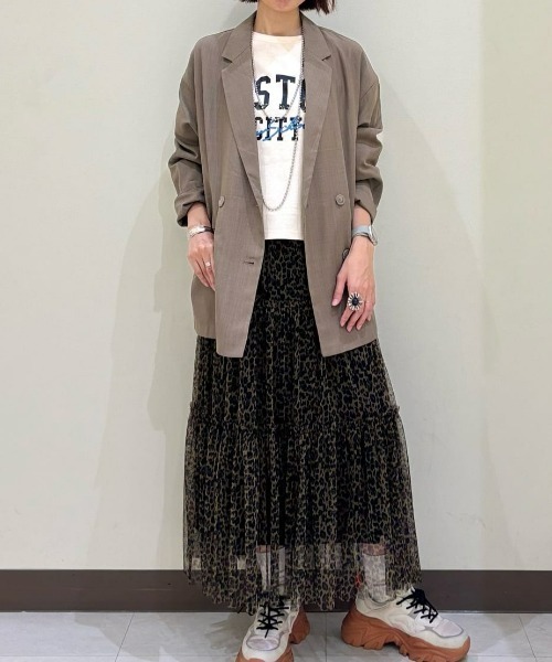 Right-on（ライトオン）の「【HONEYSUCKLE ROSE】レオパード柄チュールスカート（スカート・レディース・ダークグレー/ブラウン・L/M）」の15枚目の写真