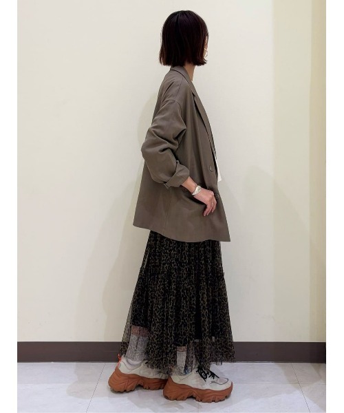 Right-on（ライトオン）の「【HONEYSUCKLE ROSE】レオパード柄チュールスカート（スカート・レディース・ダークグレー/ブラウン・L/M）」の16枚目の写真