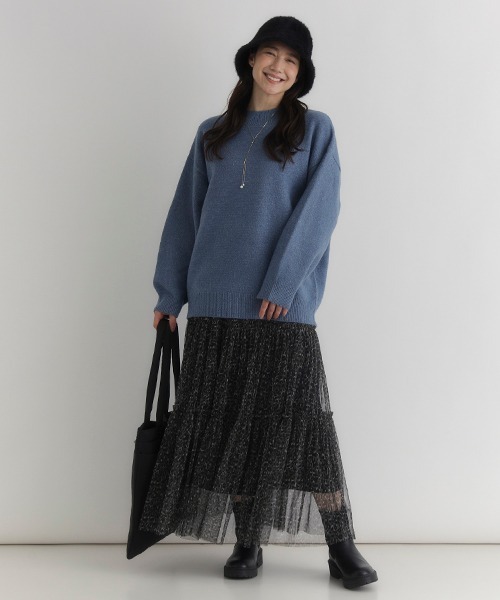 Right-on（ライトオン）の「【HONEYSUCKLE ROSE】レオパード柄チュールスカート（スカート・レディース・ダークグレー/ブラウン・L/M）」の19枚目の写真