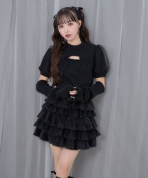 アームカバーニットトップス