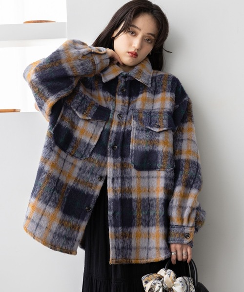 セール】シャギーチェックBIG CPOジャケット（ブルゾン）｜RAGEBLUE