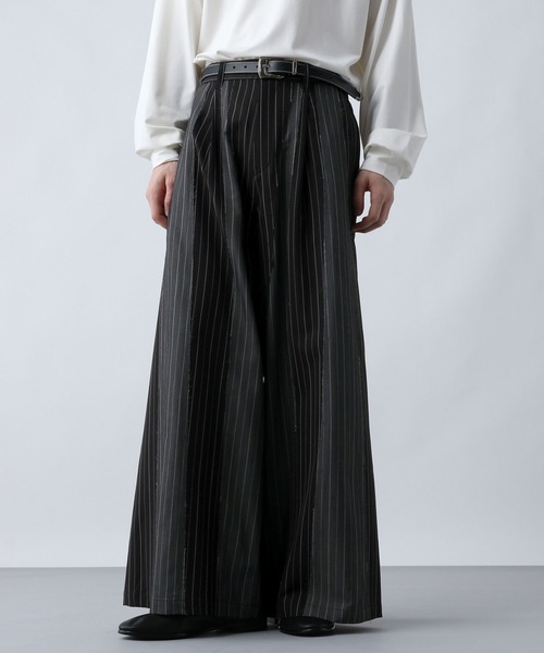 SET UP対応】サイコウチクワイドスラックスパンツ(HARE)（その他パンツ