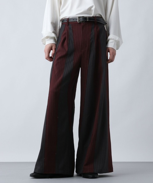 セール】【SET UP対応】サイコウチクワイドスラックスパンツ(HARE