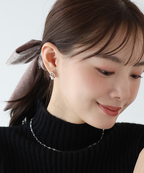 BLUEEAST（ブルーイースト）の「パールモチーフピアス / ニッケルフリー（ピアス（両耳用）・レディース・シルバー/ゴールド・FREE）」の4枚目の写真