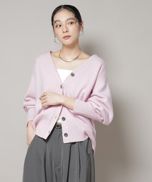 NANO universe（ナノユニバース）の「AQUAウールカシミヤVネックカーディガン（カーディガン/ボレロ）」