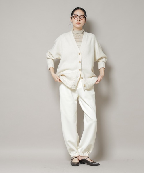 【新品未使用タグ付き】AQUAウールカシミヤVネックカーディガン ホワイト セール】AQUAウールカシミヤVネックカーディガン（カーディガン/ボレロ