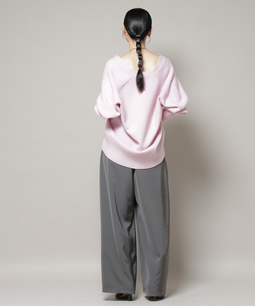 NANO universe（ナノユニバース）の「AQUAウールカシミヤVネックカーディガン（カーディガン/ボレロ・レディース・ブラウン/オフホワイト/グレー/ピンク・FREE）」の11枚目の写真