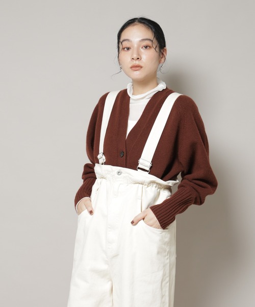 NANO universe（ナノユニバース）の「AQUAウールカシミヤVネックカーディガン（カーディガン/ボレロ・レディース・ブラウン/オフホワイト/グレー/ピンク・FREE）」の21枚目の写真