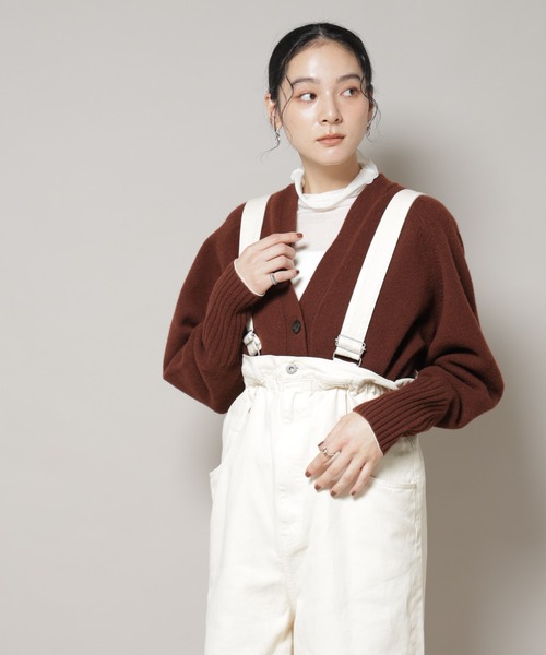 NANO universe（ナノユニバース）の「AQUAウールカシミヤVネックカーディガン（カーディガン/ボレロ・レディース・ブラウン/オフホワイト/グレー/ピンク・FREE）」の22枚目の写真