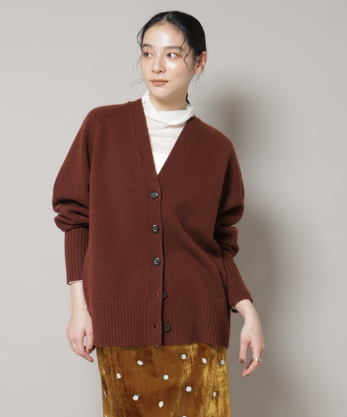 NANO universe（ナノユニバース）の「AQUAウールカシミヤVネックカーディガン（カーディガン/ボレロ・レディース・ブラウン/オフホワイト/グレー/ピンク・FREE）」の19枚目の写真