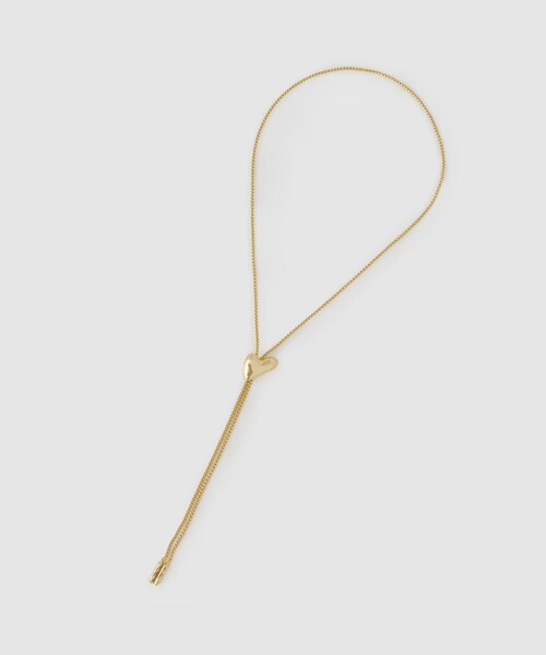 allureville（アルアバイル）の「ハートモチーフループタイネックレス（ネックレス・レディース・シルバー/ゴールド・FREE）」の2枚目の写真