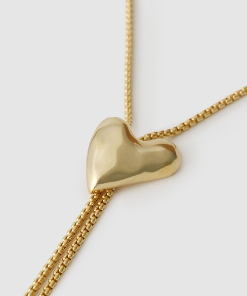 allureville（アルアバイル）の「ハートモチーフループタイネックレス（ネックレス・レディース・シルバー/ゴールド・FREE）」の3枚目の写真