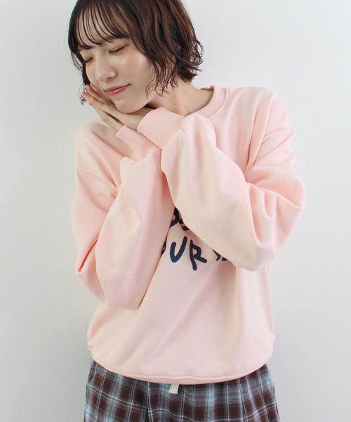 ABYS(アビス)の「配色ロゴプリント裏毛スウエット(スウェット・レディース・ライトピンク/グレー/ブルー/ネイビー・FREE)」の8枚目の写真