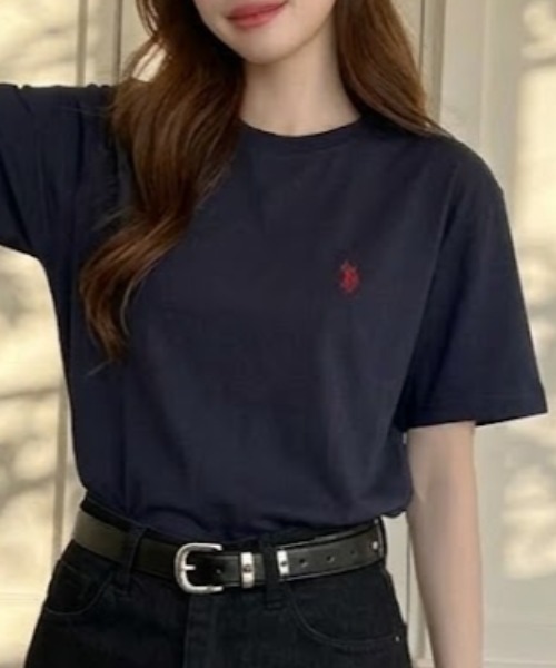 U.S. POLO ASSN.(ユーエスポロアッスン)の「【U.S. POLO ASSN.】接触冷感 クルーネック Tシャツ(Tシャツ/カットソー・レディース・ブラック/オフホワイト/ネイビー・FREE)」の3枚目の写真