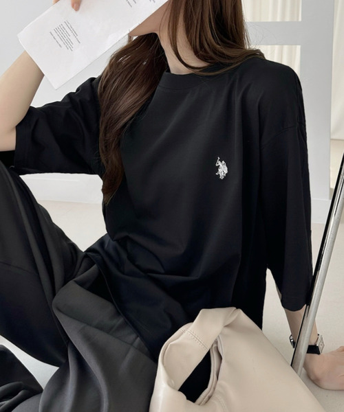U.S. POLO ASSN.(ユーエスポロアッスン)の「【U.S. POLO ASSN.】接触冷感 クルーネック Tシャツ(Tシャツ/カットソー・レディース・ブラック/オフホワイト/ネイビー・FREE)」の15枚目の写真