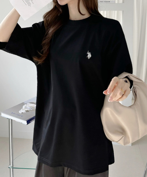 U.S. POLO ASSN.(ユーエスポロアッスン)の「【U.S. POLO ASSN.】接触冷感 クルーネック Tシャツ(Tシャツ/カットソー・レディース・ブラック/オフホワイト/ネイビー・FREE)」の16枚目の写真