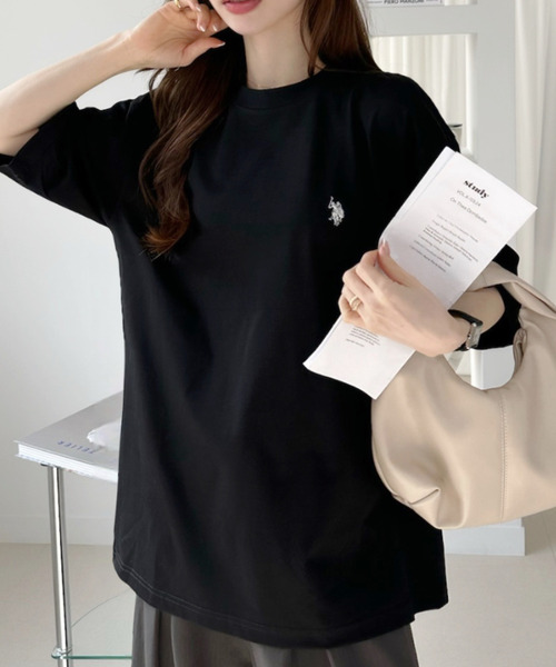 U.S. POLO ASSN.(ユーエスポロアッスン)の「【U.S. POLO ASSN.】接触冷感 クルーネック Tシャツ(Tシャツ/カットソー・レディース・ブラック/オフホワイト/ネイビー・FREE)」の14枚目の写真