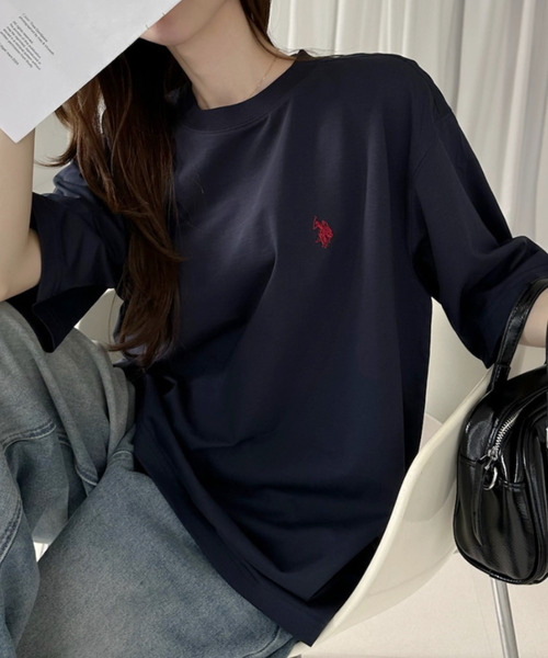 U.S. POLO ASSN.(ユーエスポロアッスン)の「【U.S. POLO ASSN.】接触冷感 クルーネック Tシャツ(Tシャツ/カットソー・レディース・ブラック/オフホワイト/ネイビー・FREE)」の19枚目の写真