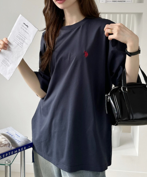 U.S. POLO ASSN.(ユーエスポロアッスン)の「【U.S. POLO ASSN.】接触冷感 クルーネック Tシャツ(Tシャツ/カットソー・レディース・ブラック/オフホワイト/ネイビー・FREE)」の20枚目の写真