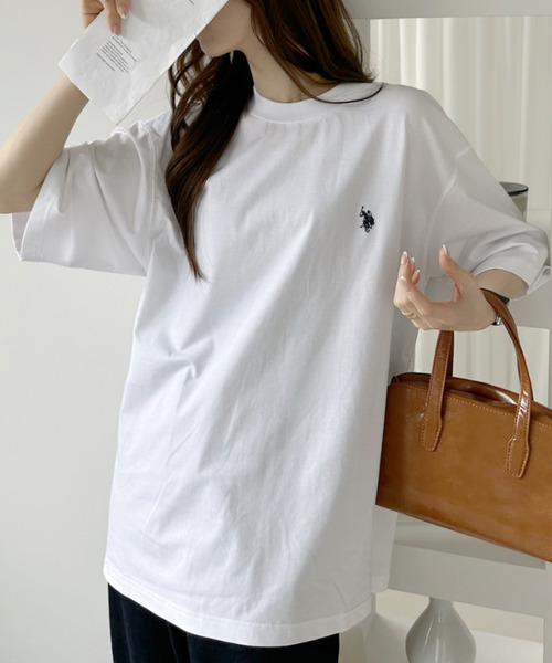 U.S. POLO ASSN.(ユーエスポロアッスン)の「【U.S. POLO ASSN.】接触冷感 クルーネック Tシャツ(Tシャツ/カットソー・レディース・ブラック/オフホワイト/ネイビー・FREE)」の8枚目の写真